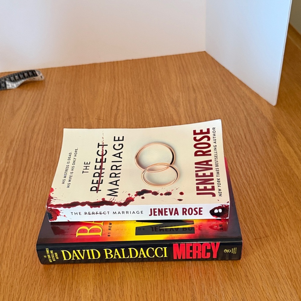 Blackstone Books with Red and Yellow Accents